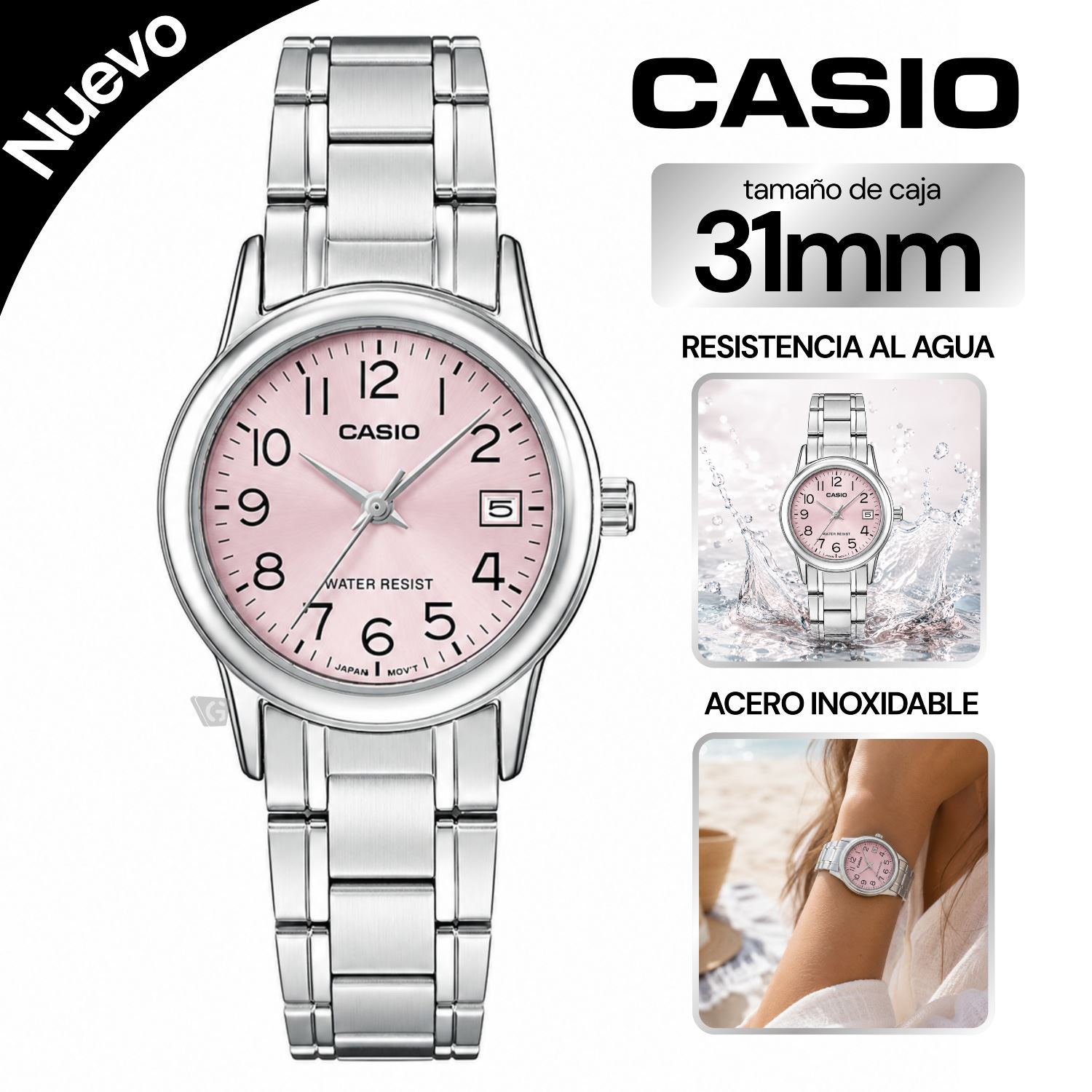 Reloj Casio Para Mujer LTP-V002D-4B